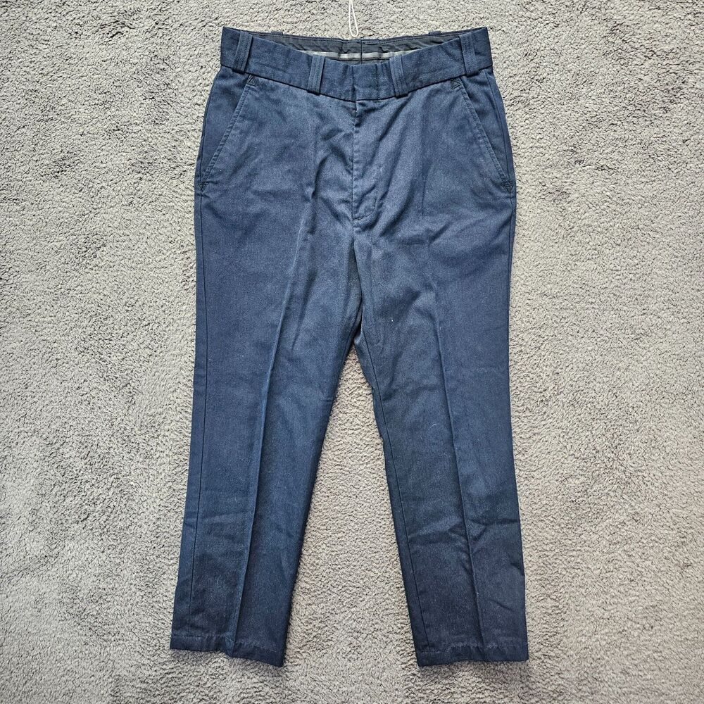 Lion Pants Men Size 33R Black Straight Leg Flat Front